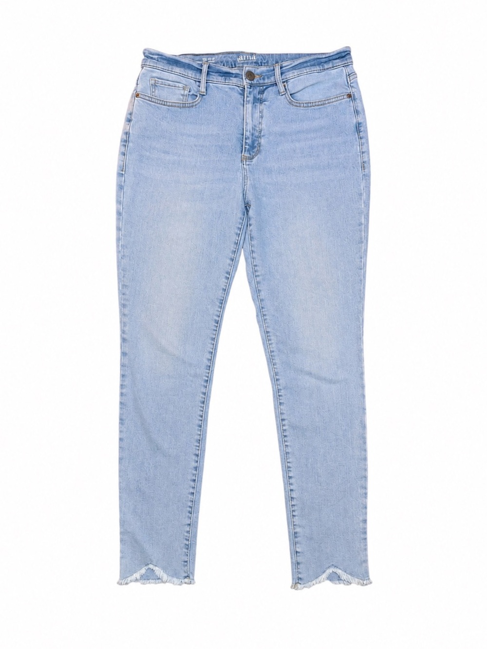 a.n.a. Women’s High Rise Skinny Jeans Size 10 Light Wash Raw Hem Stretch